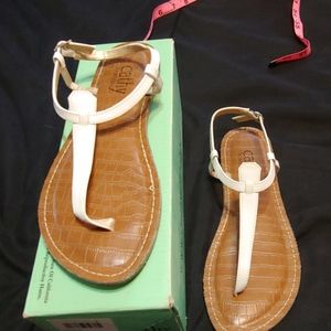 EUC white sandals